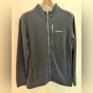 Columbia Black Full-Zip Fleece Jacket with Chest Zip Pocket